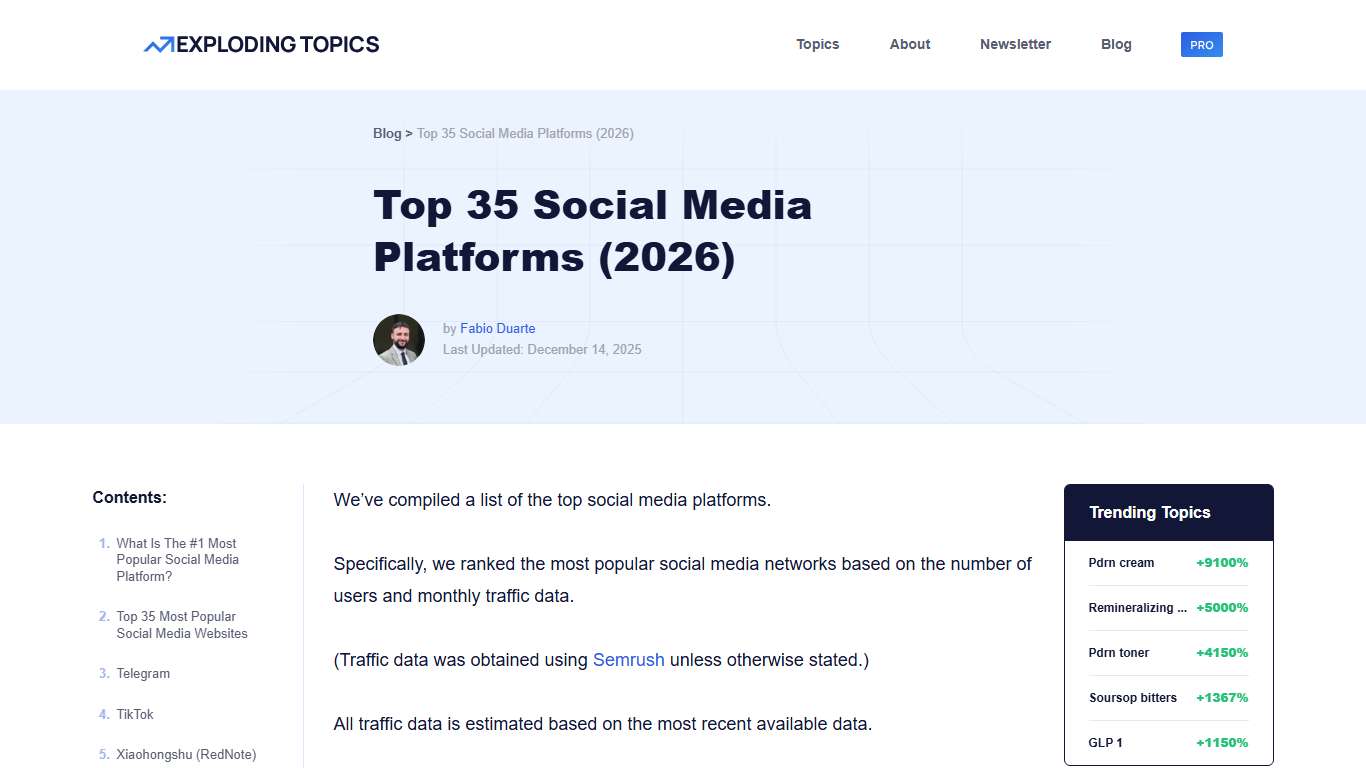 Top 35 Social Media Platforms (2026)